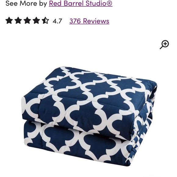 NWT: Queen navy comforter - Picture 5 of 7